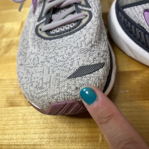 WOMEN'S Brooks Adrenaline GTS XX 20 Gray Purple Running Shoes Cushion Size 8 - Picture 12 of 16